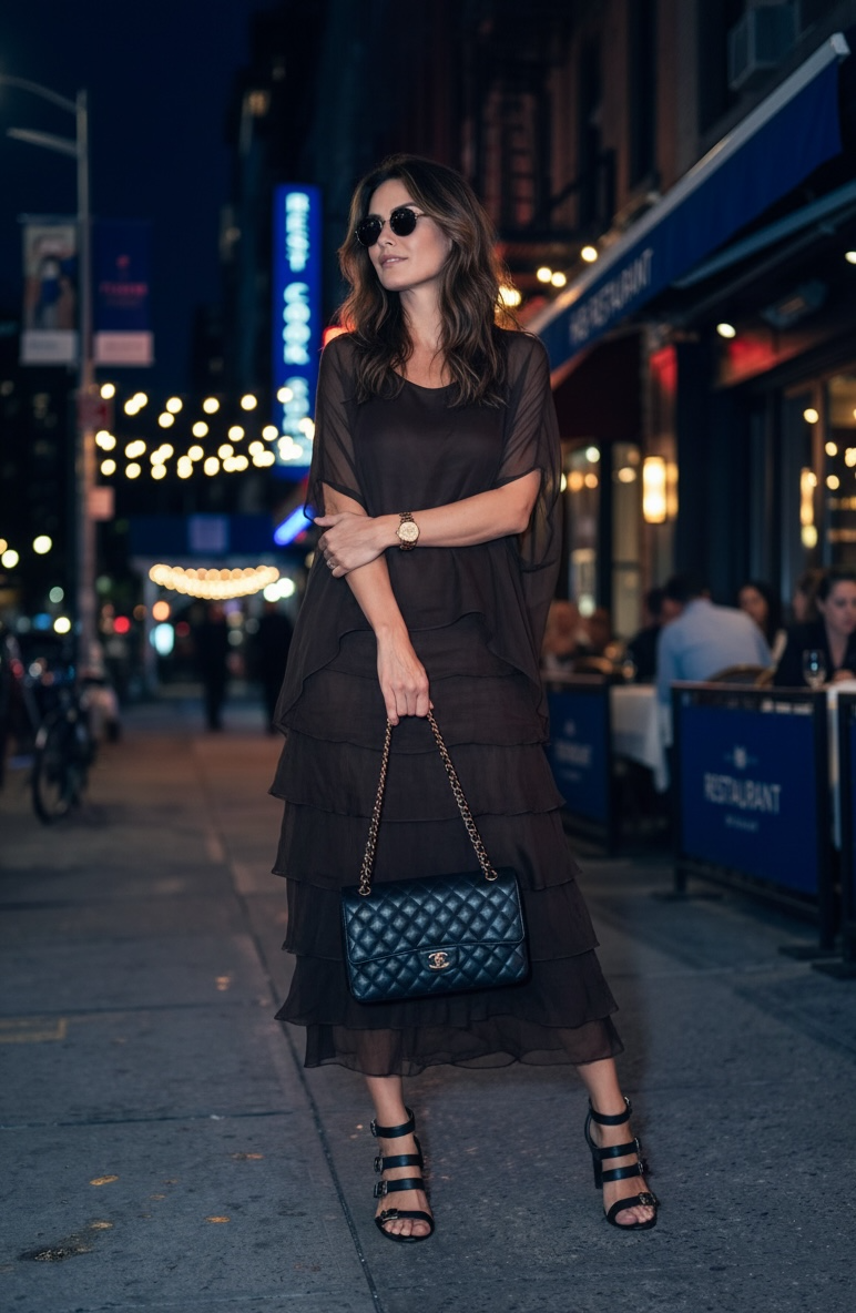 La Strada: Silk Rilassata Dress - Chocolate
