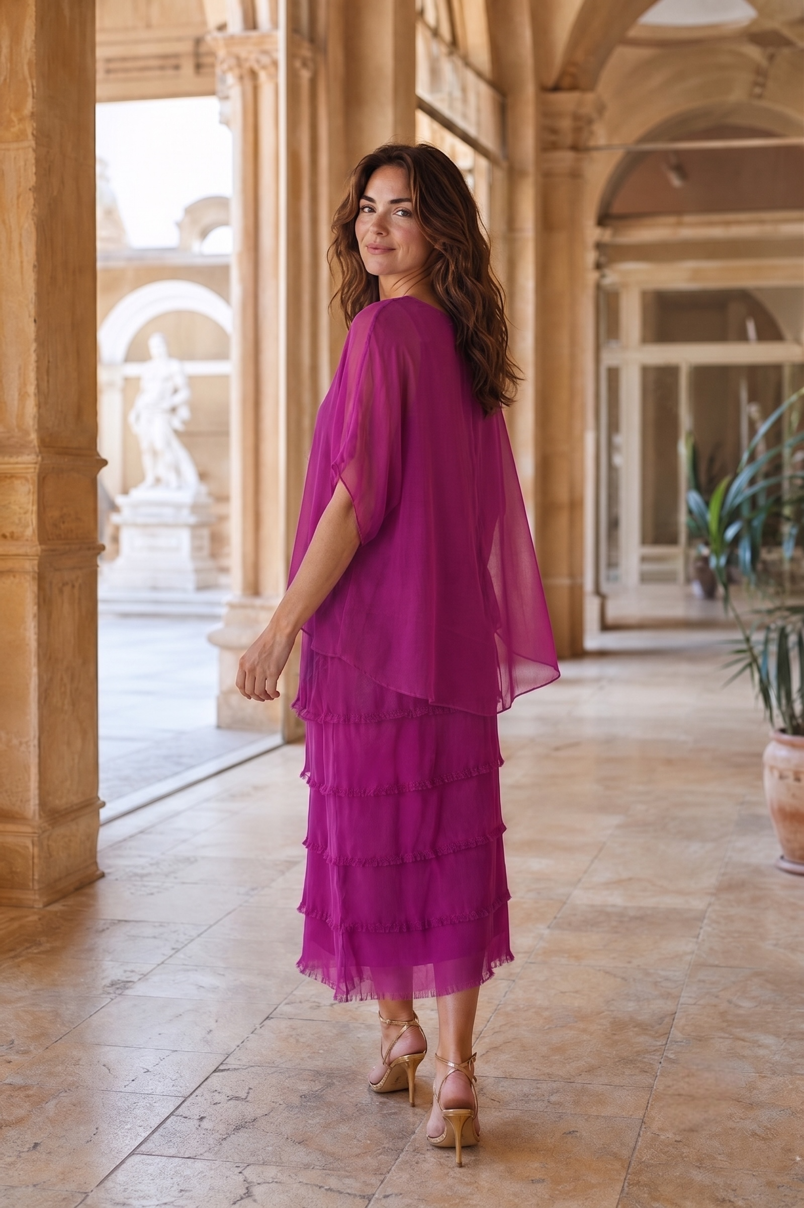 La Strada: Silk Rilassata Dress - Orchidea