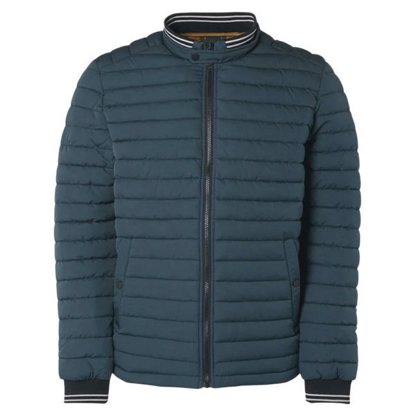 No Excess Short Fit Padded Jacket - Shadow Blue