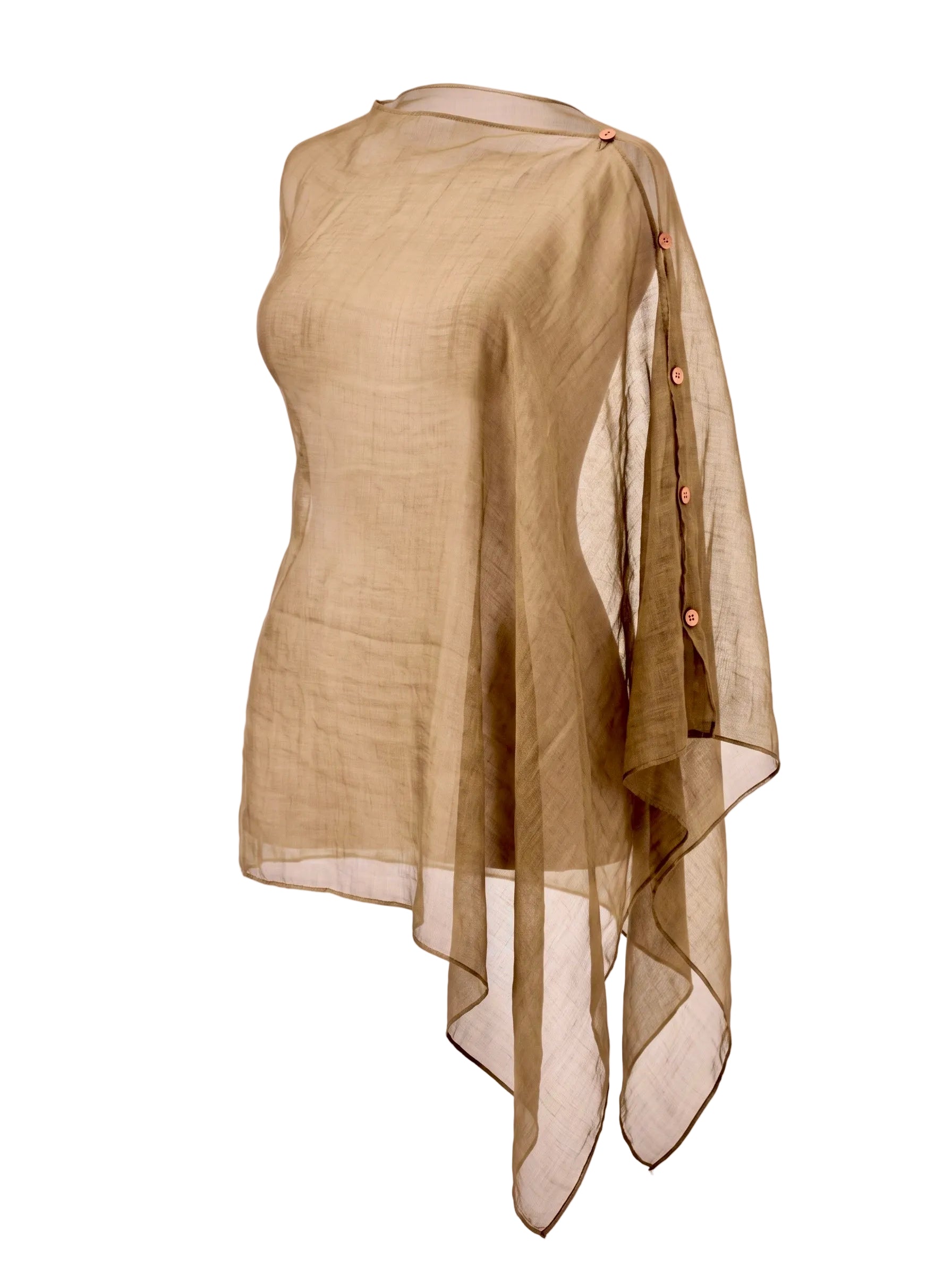 Silk Asymmetric Drape Top
