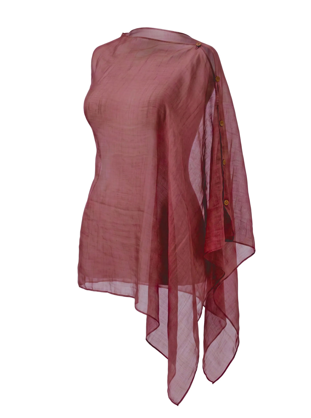 Silk Asymmetric Drape Top