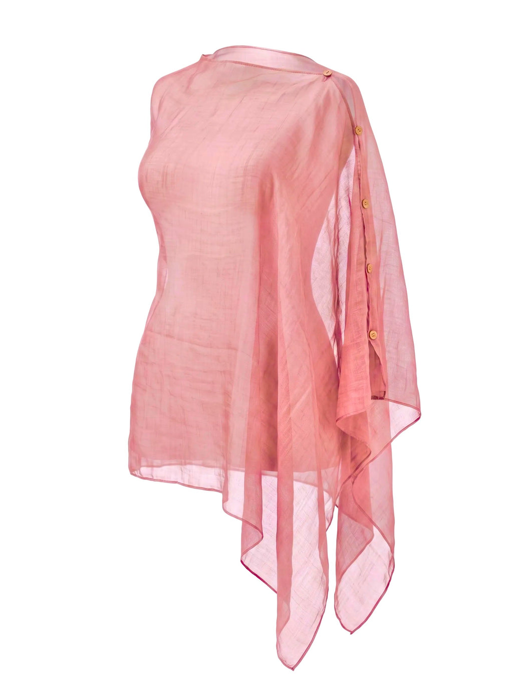 Silk Asymmetric Drape Top