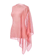 Silk Asymmetric Drape Top