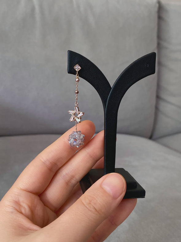 Falling Crystal Star Earrings