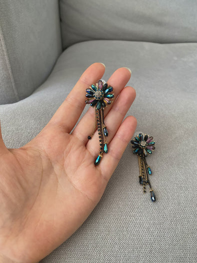 Midnight Sunflower Earrings