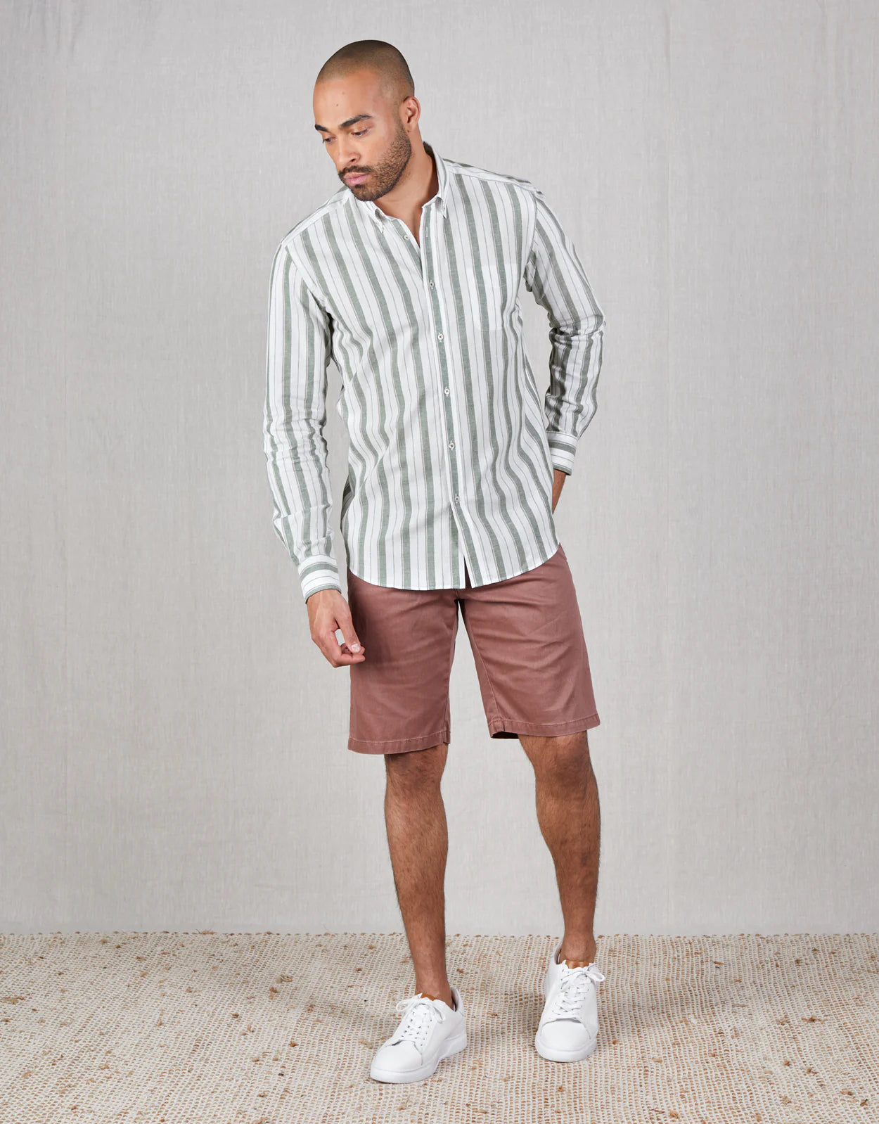 Island Cotton Drawstring Shorts - Terracotta