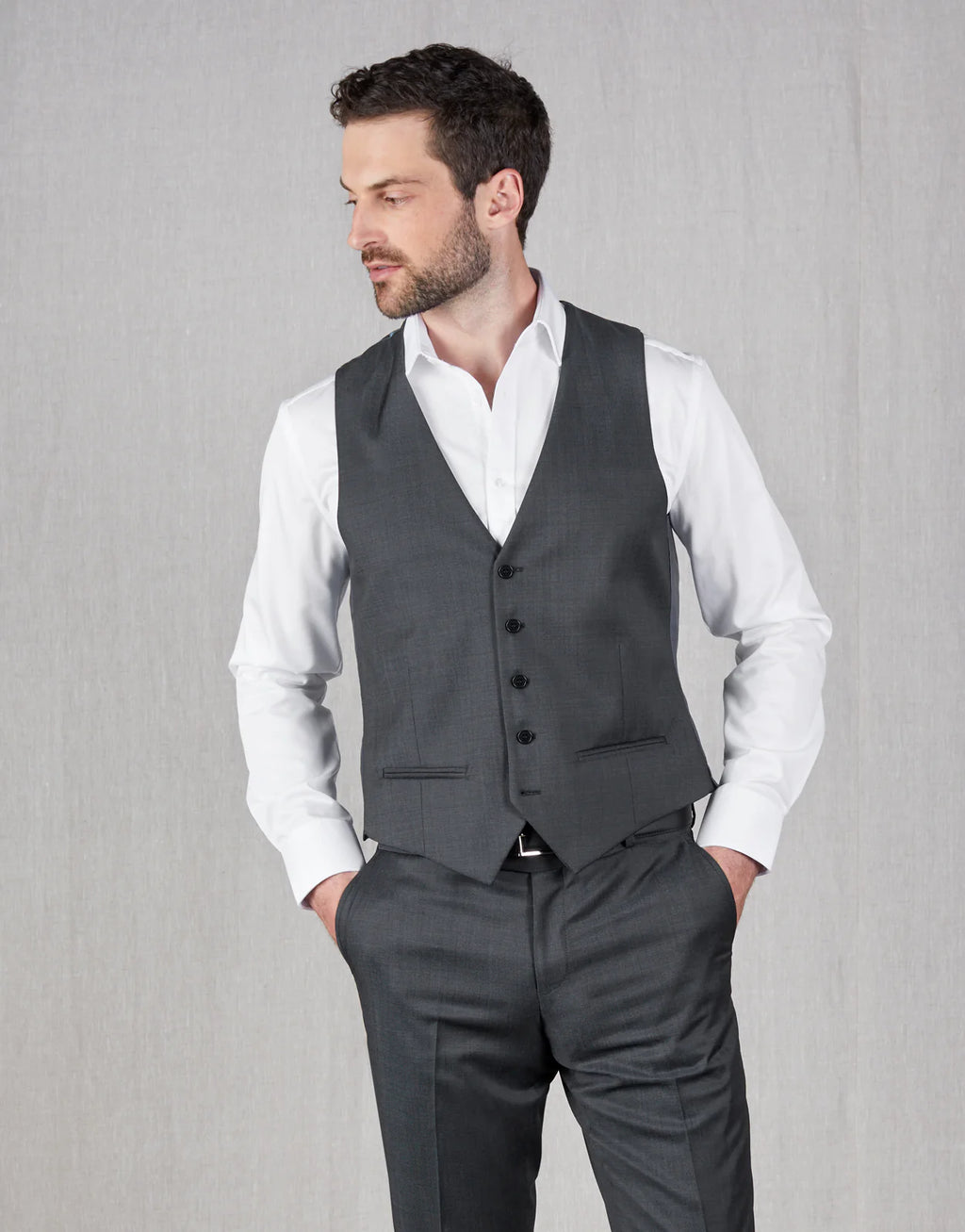 Sinatra Long Sleeve Shirt - White Twill
