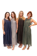 The Italian Closet: Roche – Silk Dress with Gentle Gathers