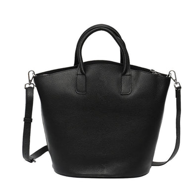 Vera May: Sapatos Genuine Leather Hangbag - Black