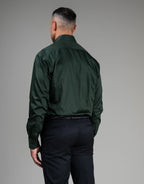 London Long Sleeve Shirt - Sateen Dark Green