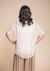 Mimi Silk & Sequin Top - Latte