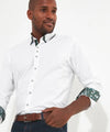 Joe Brown Terrific Triple Collar Shirt - White & Khaki