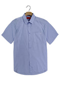 R.F. Scott Field Short Sleeve Shirt: Check - Sky