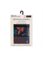 Scotch & Soda 3 Pack Boxer Briefs - Burgundy