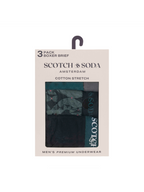 Scotch & Soda 3 Pack Boxer Briefs - Black & Green