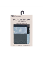Scotch & Soda 3 Pack Boxer Briefs - Blue & Grey