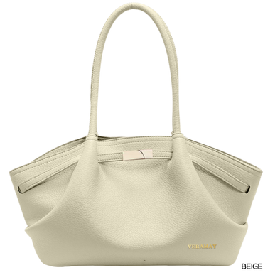 Vera May: Suda Vegan Leather Handbag in Cream
