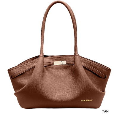 Vera May: Suda Vegan Leather Handbag in Tan