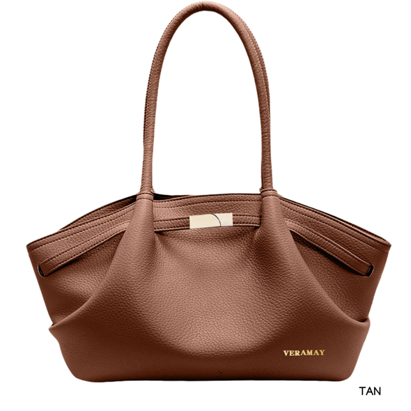 Vera May: Suda Vegan Leather Handbag in Tan