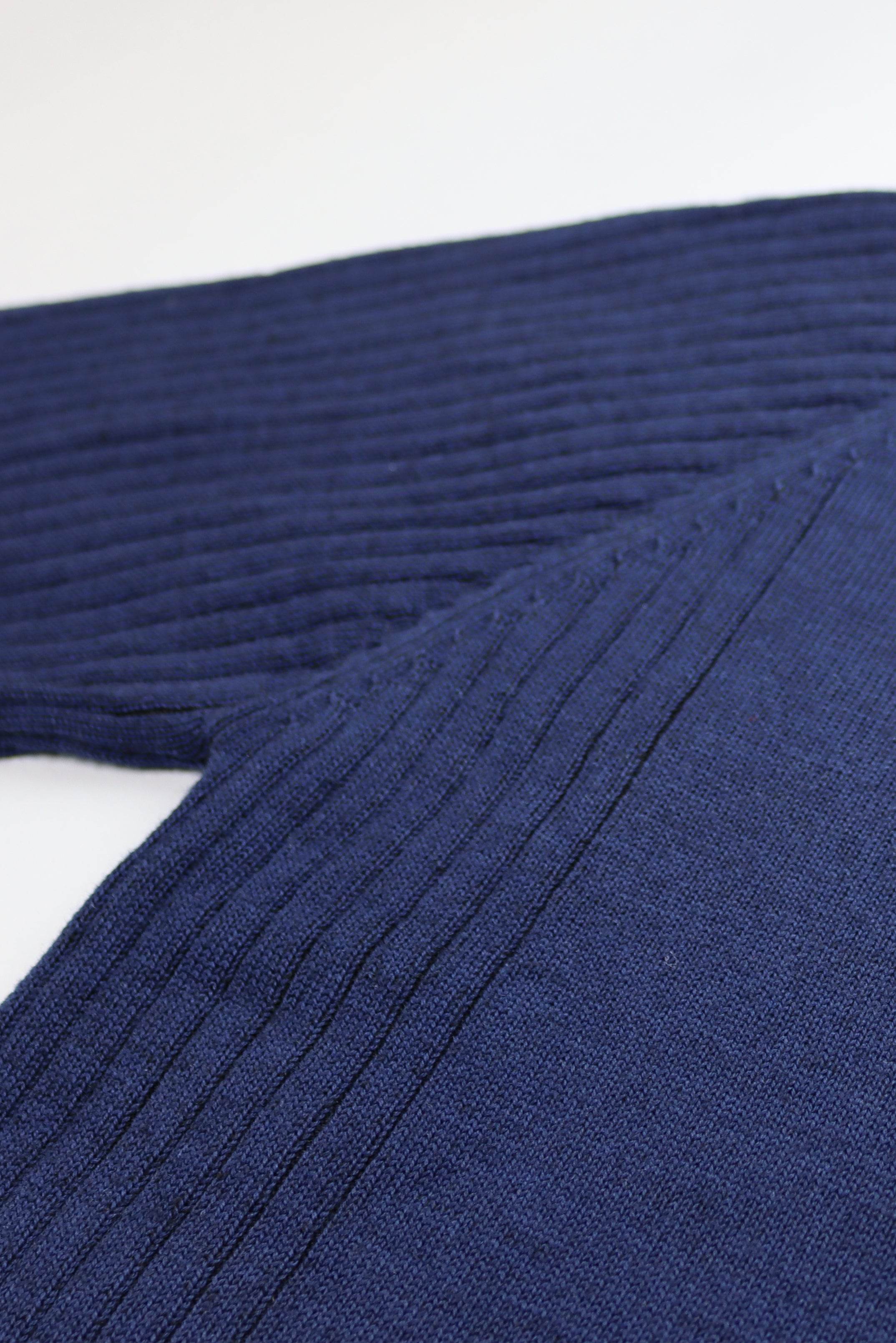 R.F. Scott 100% Merino Wool Zip Neck Knit: Parker - Navy