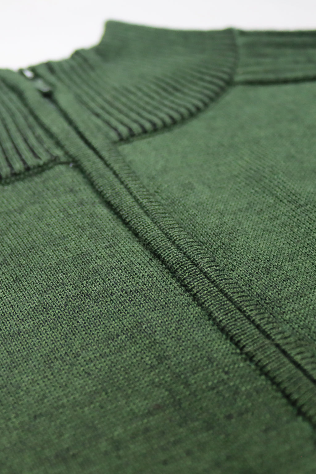 R.F. Scott 100% Merino Wool Zip Neck Knit: Parker - Forest