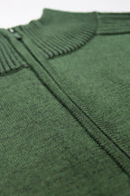 R.F. Scott 100% Merino Wool Zip Neck Knit: Parker - Forest