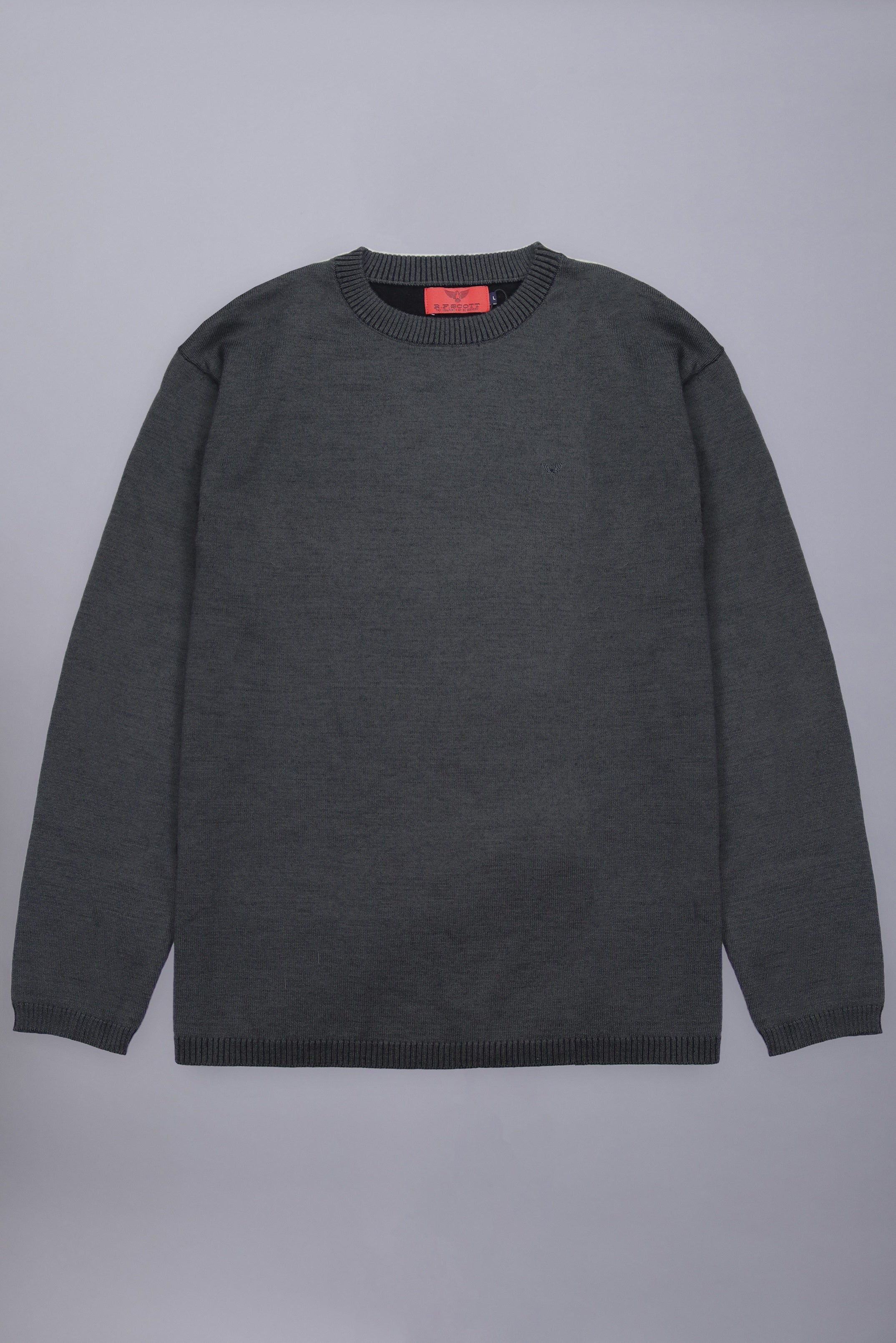 R.F. Scott 100% Merino Wool Crew Knit: Lead