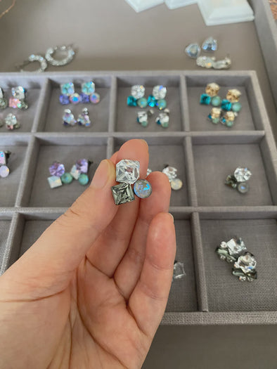 Ghost Kaleidoscope Swarovski Studs