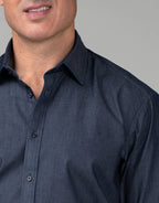 Kaihara Long Sleeve Shirt - Japanese Denim - Navy