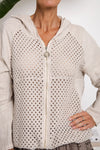 Malia Italian Linen Jacket in Sand
