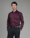London Long Sleeve Shirt - Sateen Burgundy