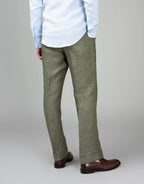 Rembrandt Evans Linen Trouser - Sage Green