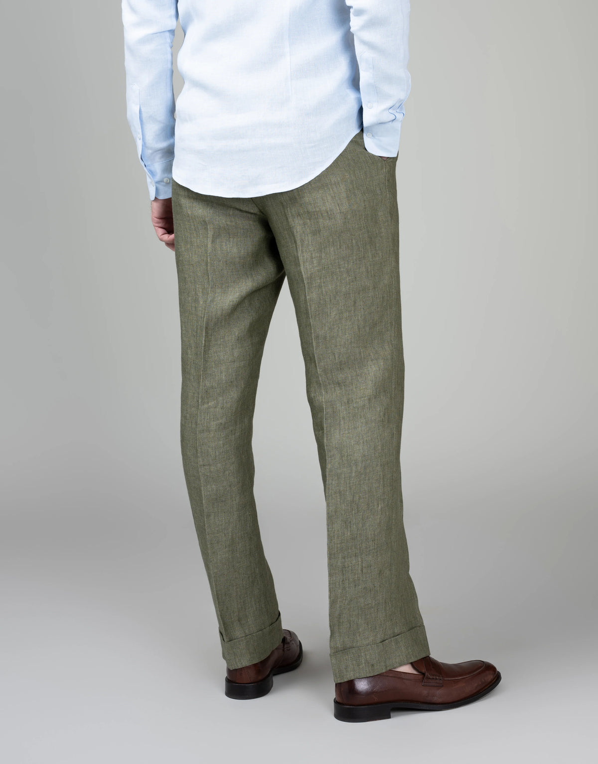 Rembrandt Evans Linen Trouser - Sage Green