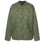 Moke: Talei Quilted Bomber Jacket - Olive Green