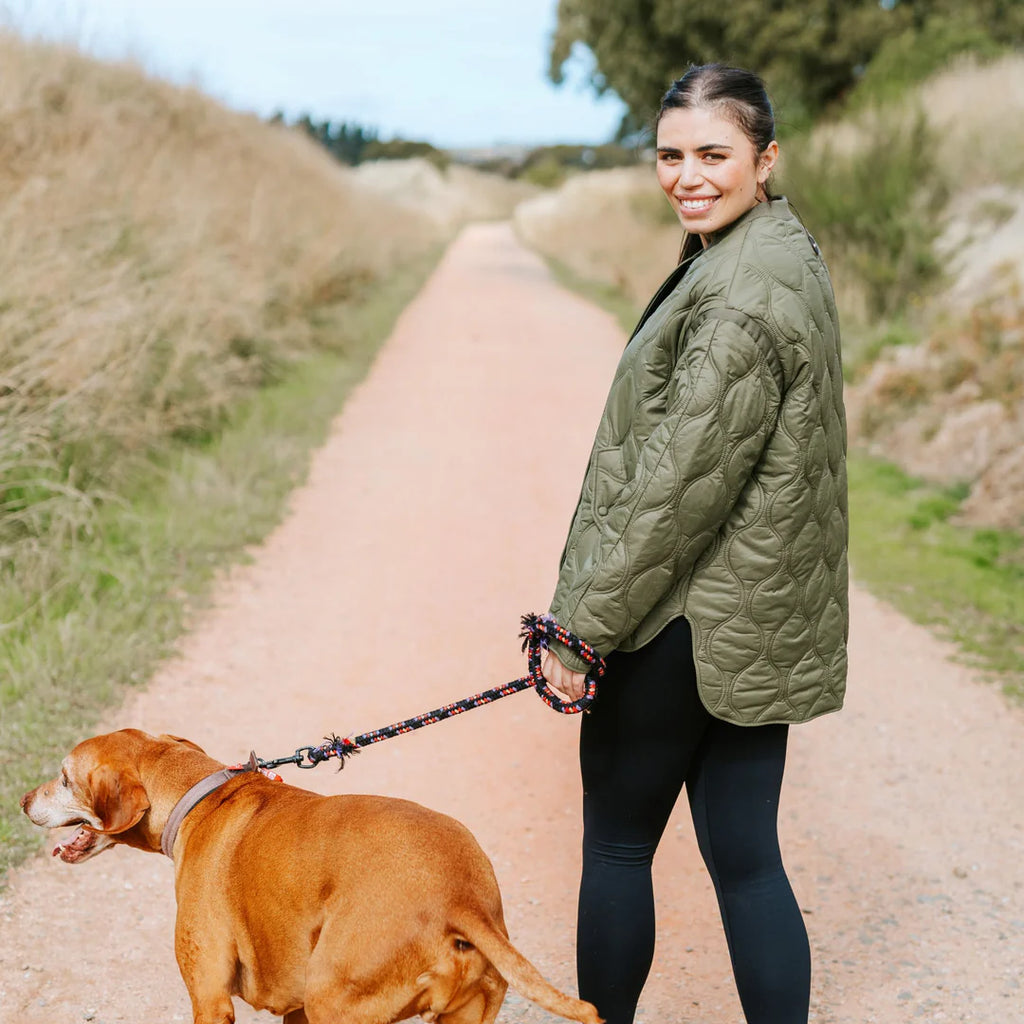 Moke: Talei Quilted Bomber Jacket - Olive Green