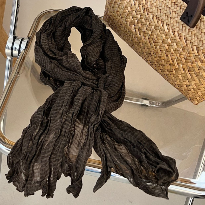 Cotton Micro Stripe Scarf