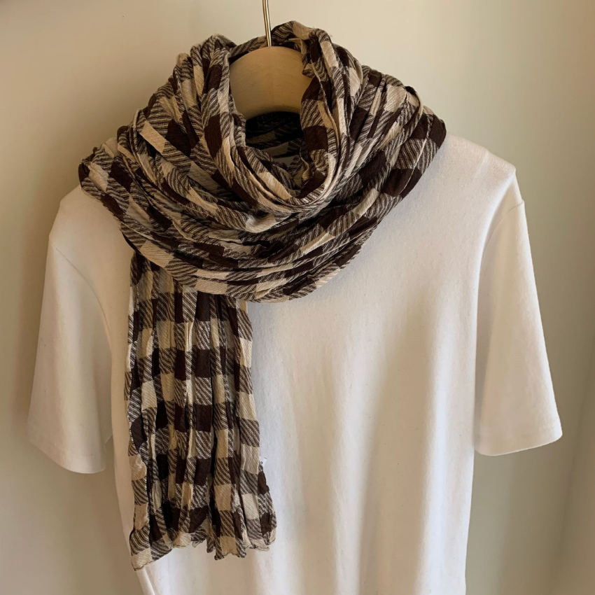 Cotton Plaid Scarf