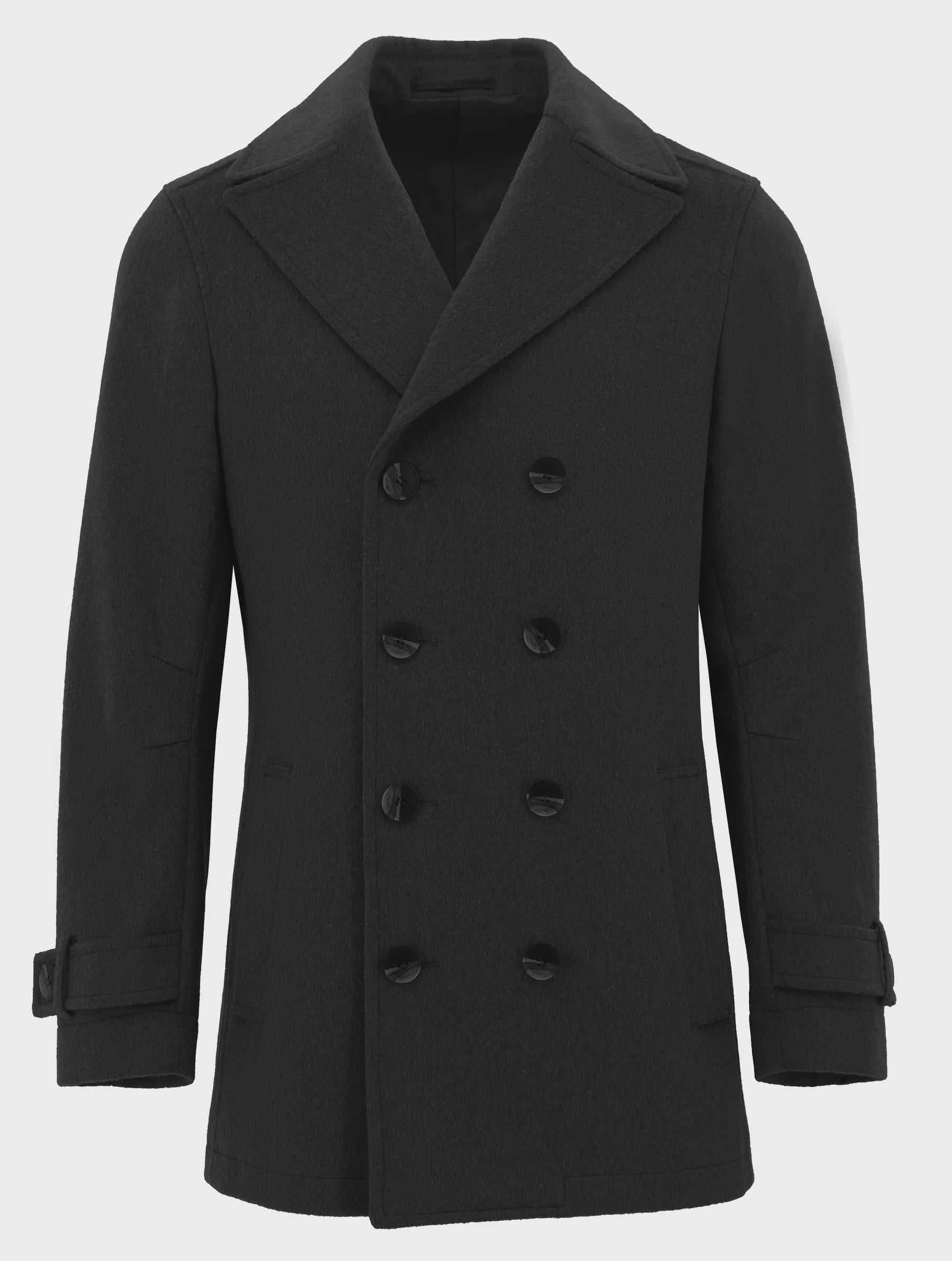 Boston Peabody Wool Blend Overcoat - Black