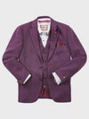 Joe Brown Delightful Dapper Waistcoat - Purple Herringbone