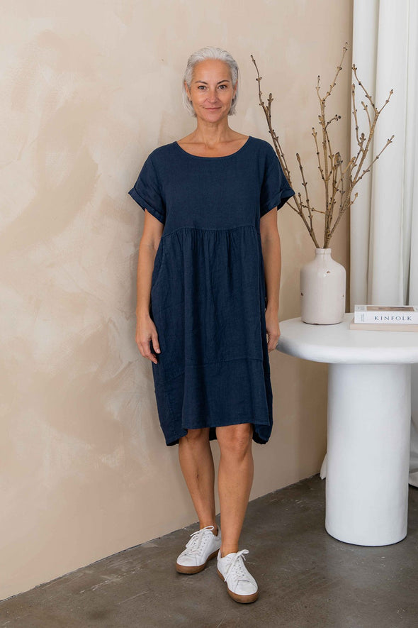 The Italian Cartel: Adrianna Dress - Navy