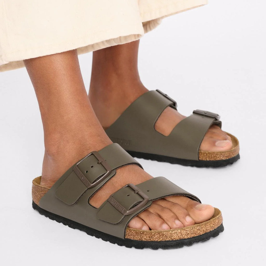 Birkenstock Arizona Sandal - Smooth Leather - Concrete Grey