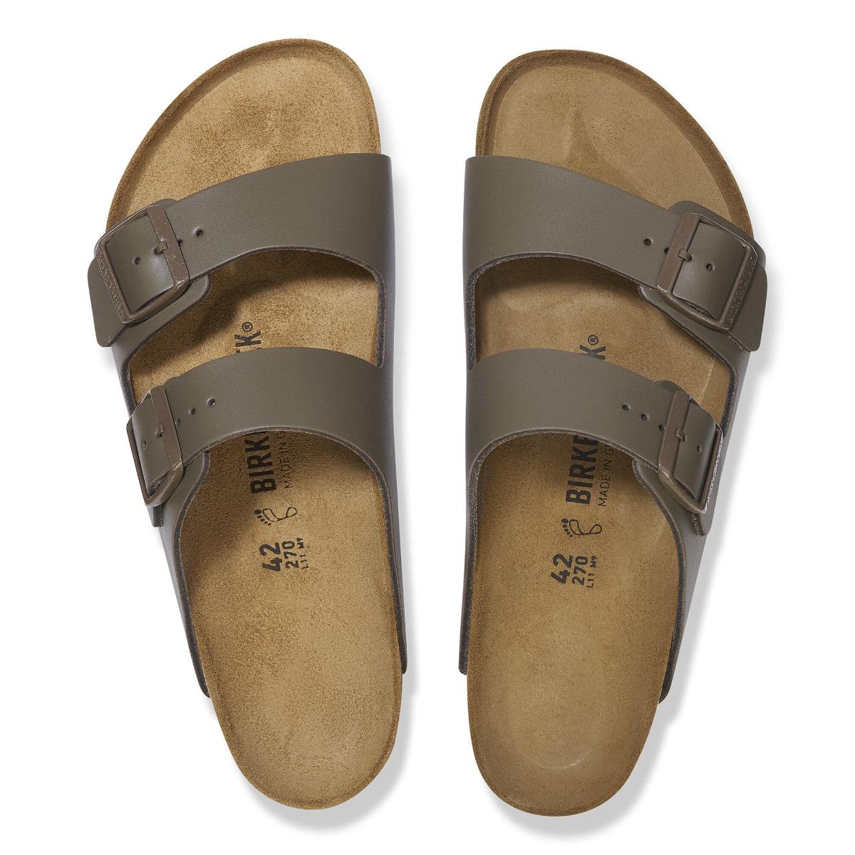 Birkenstock Arizona Sandal - Smooth Leather - Concrete Grey