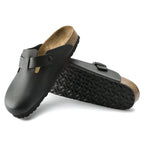 Birkenstock Unisex Boston Sandal - Smooth Black Leather