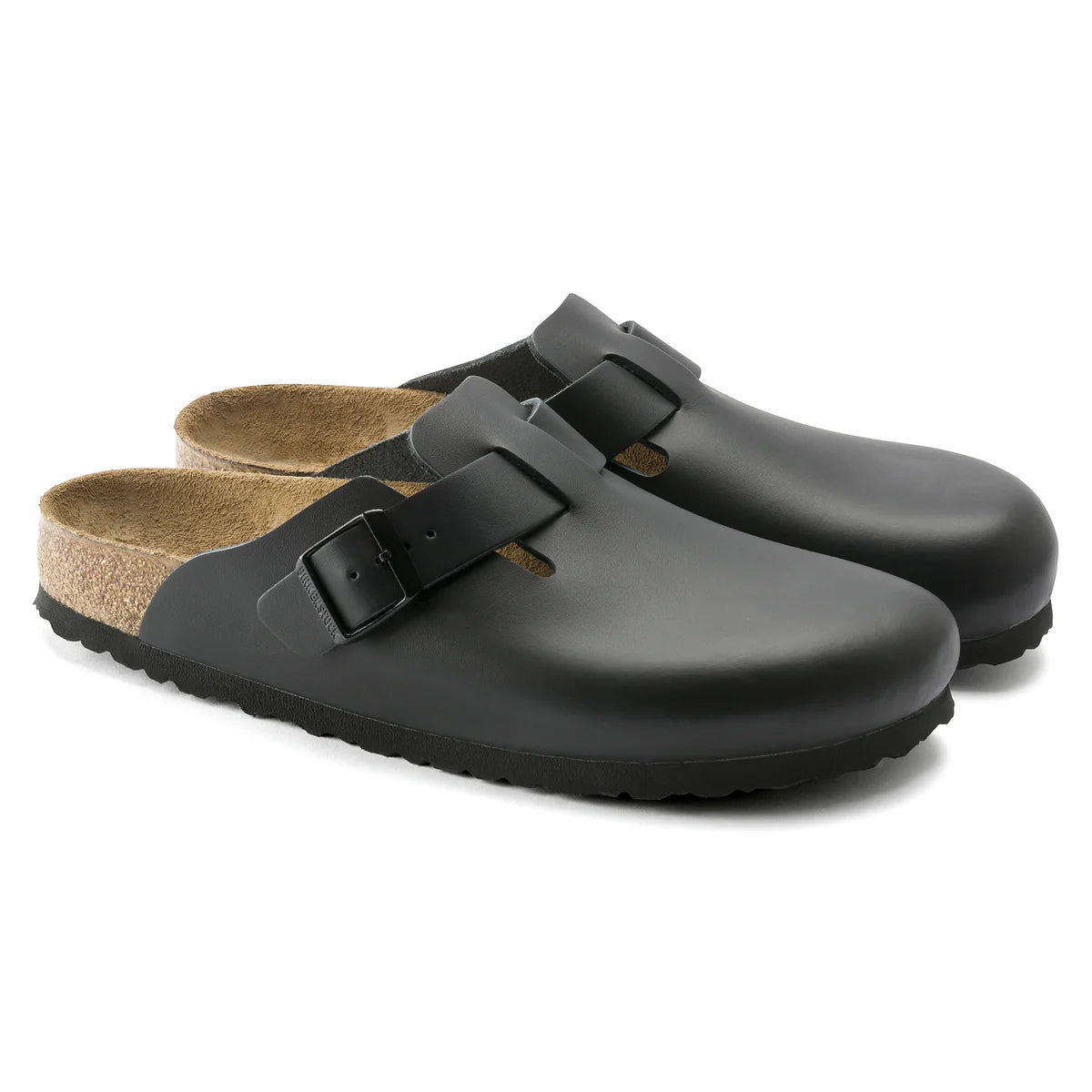Birkenstock Unisex Boston Sandal - Smooth Black Leather