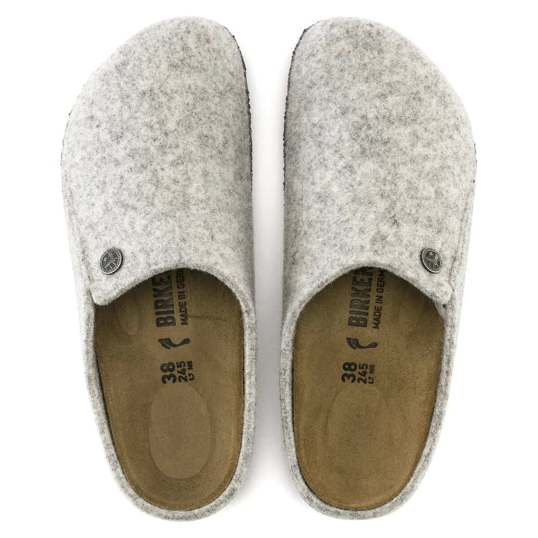 Birkenstock Zermatt Wool Felt Clog - Light Grey