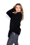 Packer: fine knit alpaca wool blend sweater - Black