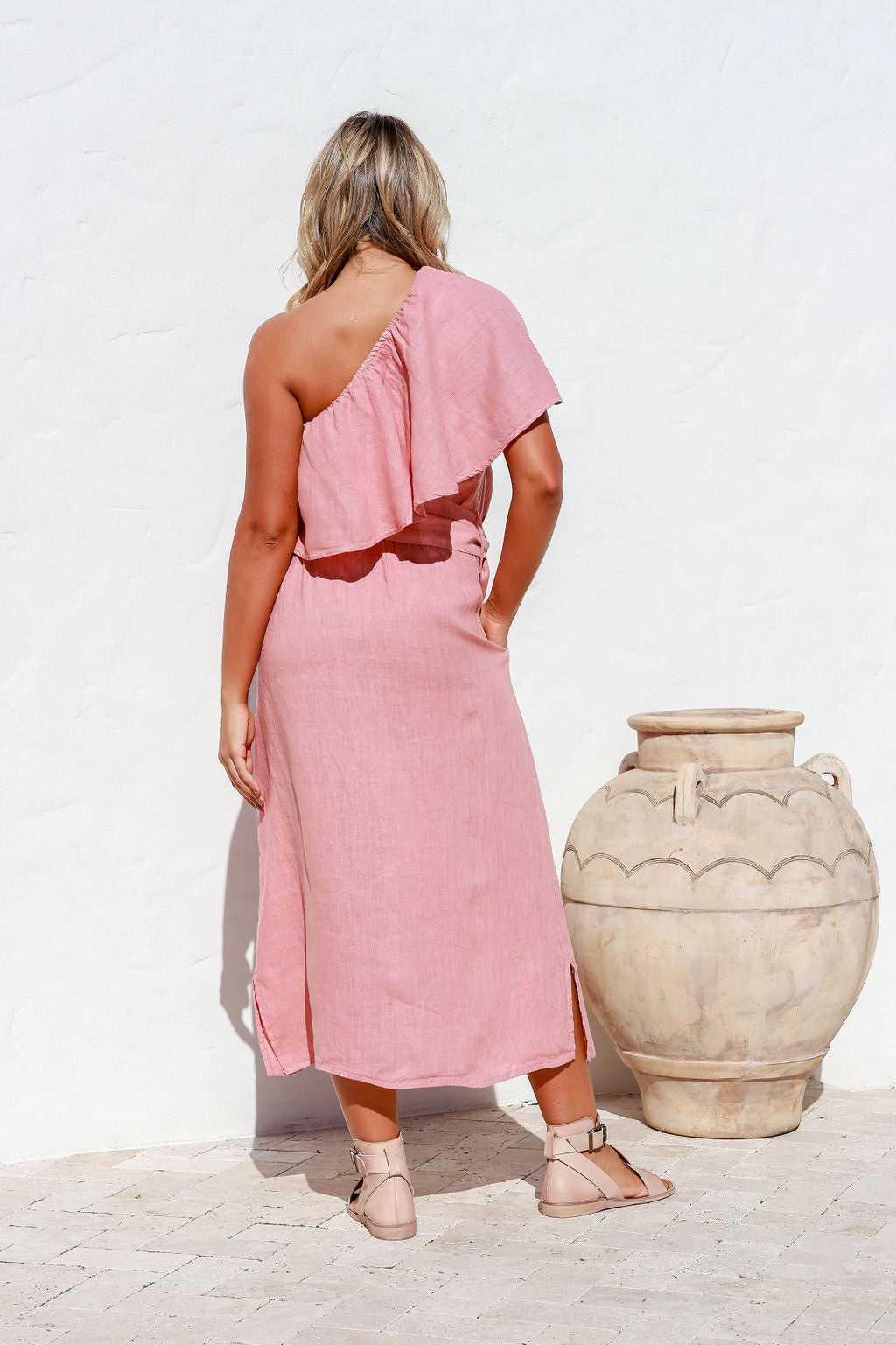 Simpatica Rose Italian Linen Dress – Oxfords Clothing