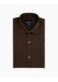 London Long Sleeve Shirt - Sateen  Chocolate Brown