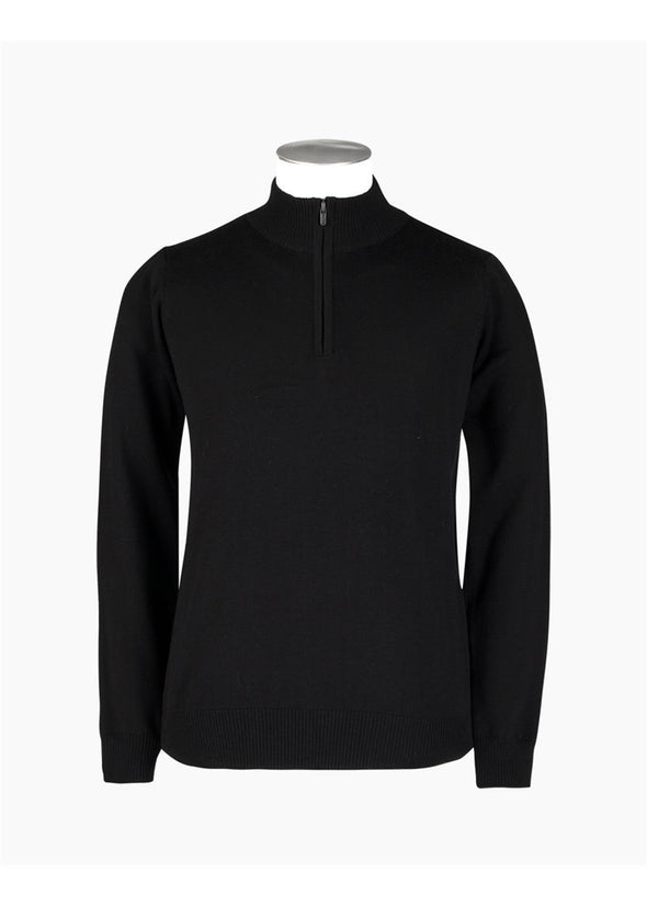 Mataura 1/4 Zip Merino - Black