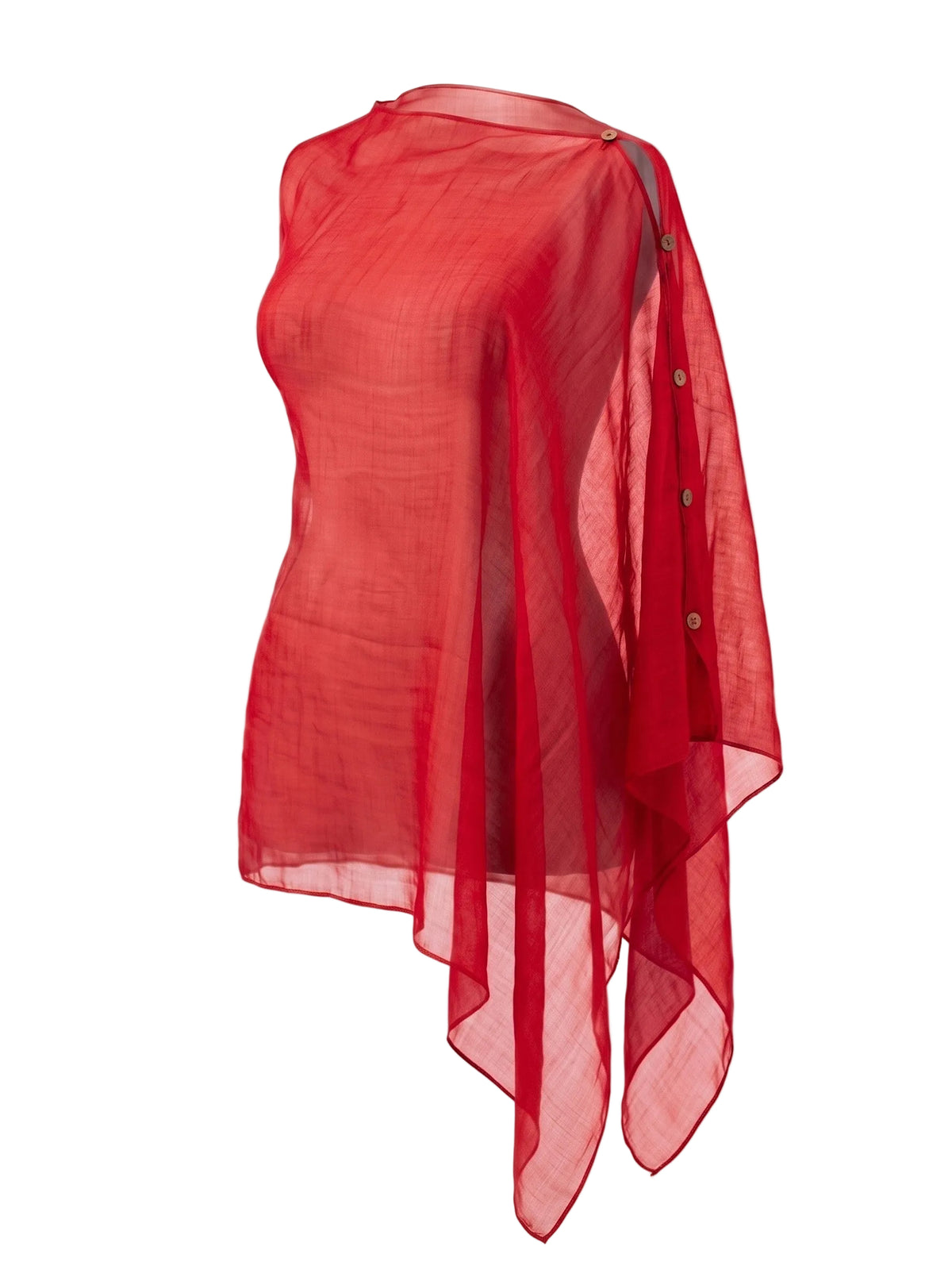Silk Asymmetric Drape Top